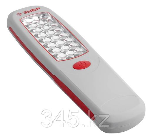 Фонарь светодиодный ЗУБР, 24 LED с линзами, магнит, крючок для подвеса, 3АА, фото 2