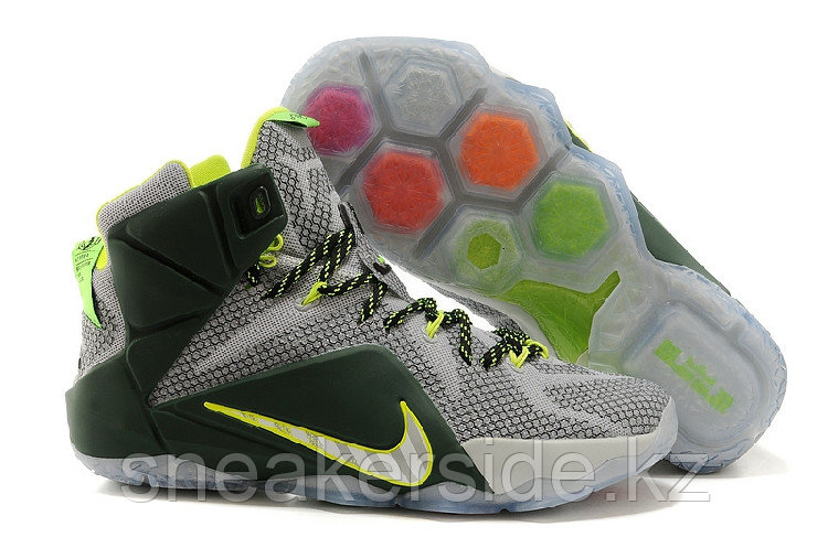 Кроссовки Nikе LeBron XII (12) gray Green Elite Series (40-46)