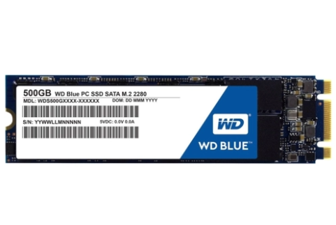 Твердотельный накопитель 500GB SSD WD WDS500G2B0B Серия BLUE 3D NAND M.2 - фото 1 - id-p59872134