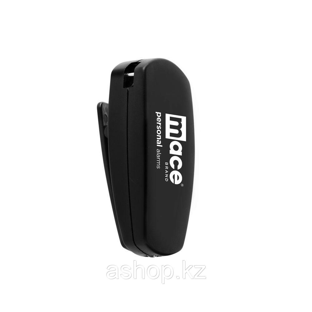Сигнализатор тревоги персональный Mace Clip, Сигнализатор: Звуковой 130dB, Цвет: Чёрный, Упаковка: Блистер, (8