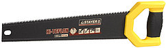 Ножовка STAYER HI-TEFLON двухсторонняя, 2-комп. ручка закален.зуб 3.5/2мм, 350мм
