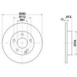 Тормозные диски Mercedes A-Class W168 (97-04. передние, невент., Optimal), фото 2