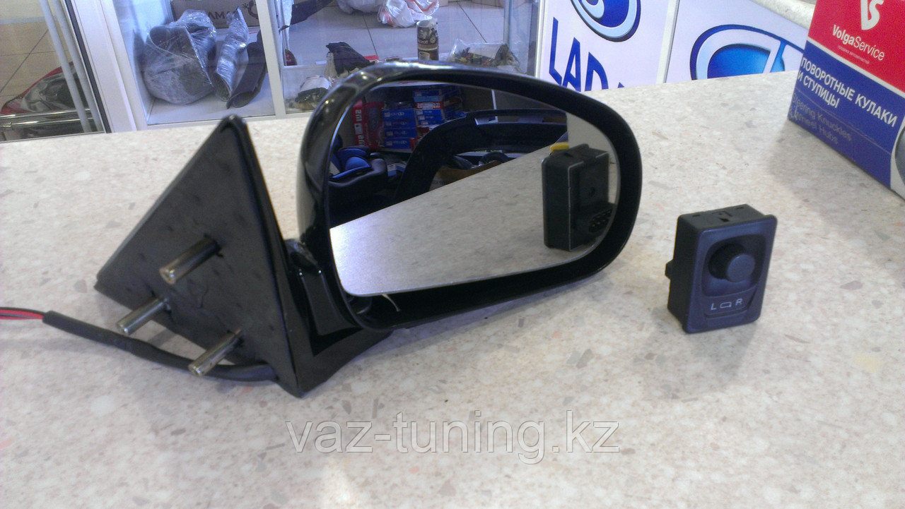 Зеркала "Топаз" с обогревом и электроприводом черные Лада 110/Приора - фото 1 - id-p4392455