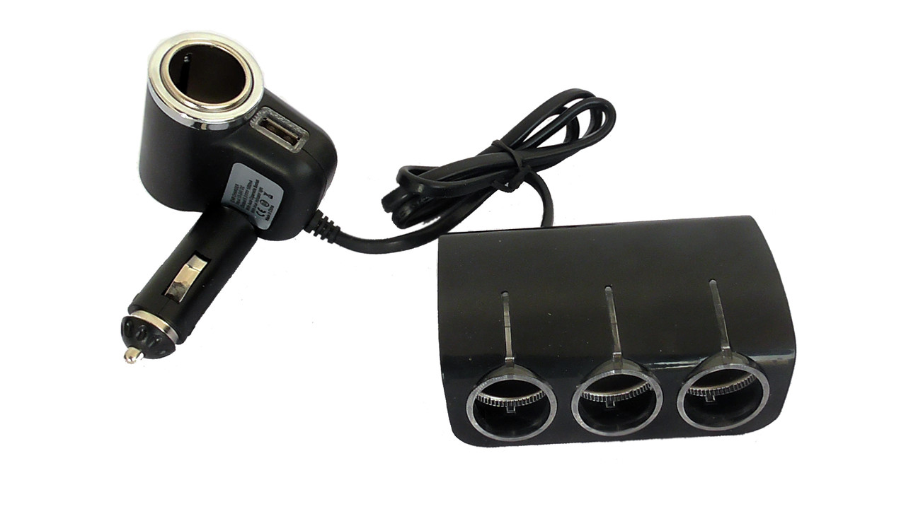 USB тройник для прикуривателя Olesson 1528, фото 1