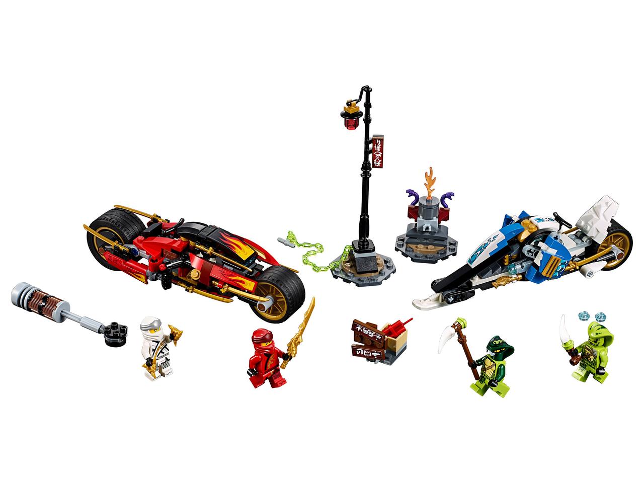 70667 Lego Ninjago Мотоцикл-клинок Кая и снегоход Зейна, Лего Ниндзяго - фото 3 - id-p59890173