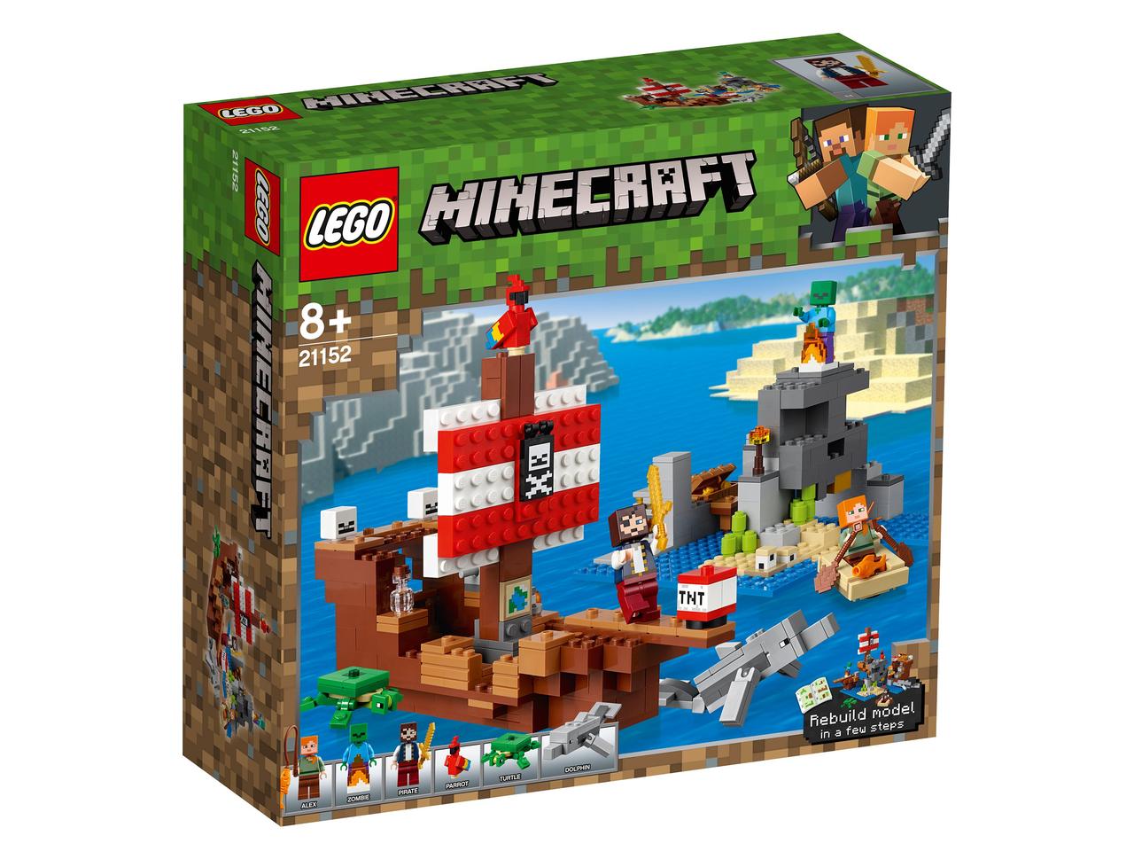 21152 Lego Minecraft Приключения на пиратском корабле, Лего Майнкрафт - фото 1 - id-p59902645