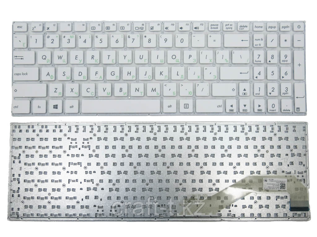 Клавиатура для ноутбука Asus X540, RU,   без рамки  , БЕЛАЯ,