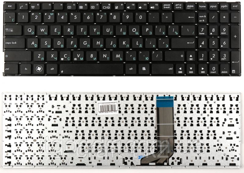 Клавиатура для ноутбука Asus X556UQ, RU, без рамки , черная,