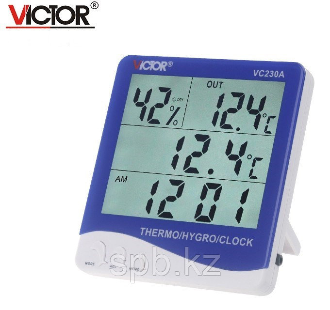 Цифровой термометр с гигрометром VICTOR VC230A - фото 4 - id-p59915815