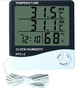 Цифровой термометр с гигрометром HTC-2