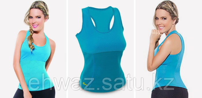 Майка для фитнеса Hot Shapers - размер М, цвет голубой
