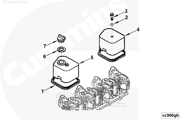 Крышка клапанная Cummins 6BT 3928405 3929413