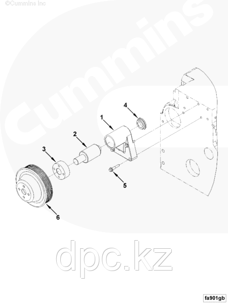 Шкив вентилятора Cummins EQB210-20 3914463 3902710