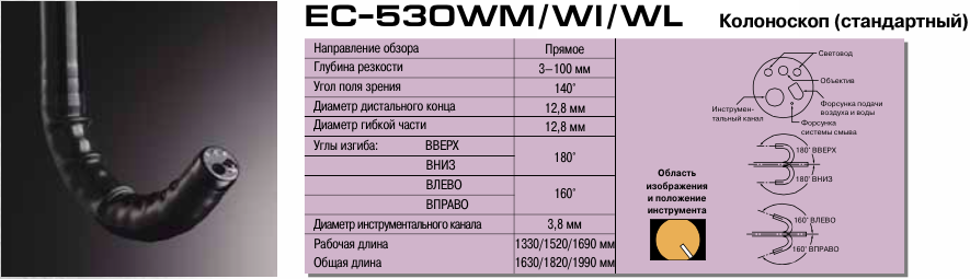 Стандартный видеоколоноскоп EC-530 WM (длина 1630 мм) FUJIFILM, Япония - фото 5 - id-p4401430