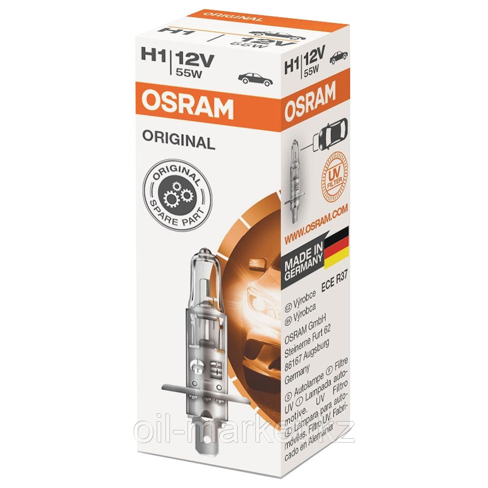 OSRAM Лампа галогенная H1 55W 12V P14.5s ORIGINAL LINE - фото 1 - id-p48335337