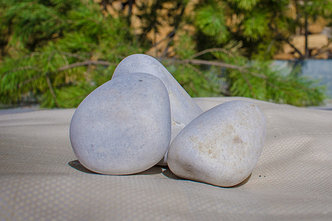 Камень для бани Кварц белый шлифованный, 10 кг, ведро