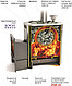 Печь для бани ТМФ Ангара 2012 Inox нерж.дверца со стеклом короткий топл. канал антрацит, фото 2