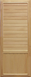 Дверь банная глухая (осина, вагонка кат. В) 65х700х1800 мм