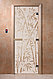 Дверь стеклянная "Бамбук и бабочки", 3 петли,  стекло 8 мм, коробка Ольха, фото 3