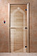 Дверь стеклянная банная "Арка", 3 петли,  стекло 8 мм, коробка Ольха, фото 3