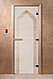 Дверь стеклянная банная "Арка", 3 петли,  стекло 8 мм, коробка Ольха, фото 4