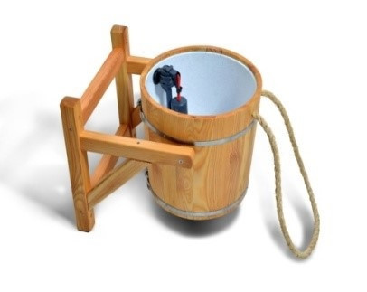 Обливное устройство AS Wood 12 л с пластиковой вставкой (Лиственница)
