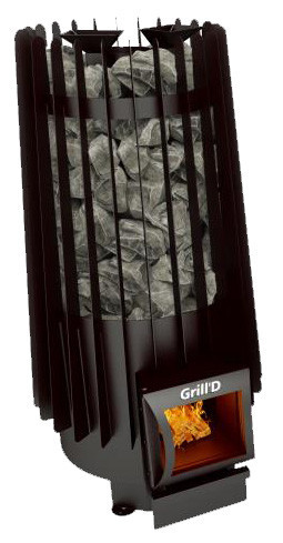 Печь для бани Grill'D Cometa Vega 180 long black 8-24 м3