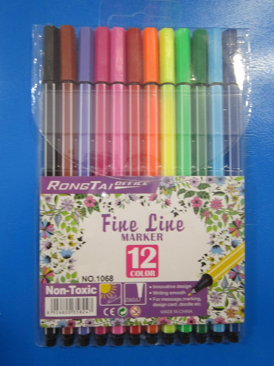 Набор капиллярных ручек Fine Line marker 12 цветов