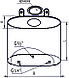 Бак Феррум Комфорт выносной, 60 л, нержавеющий (AISI 201/1,0 мм), вертикальный эллипс, фото 2