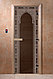 Дверь стеклянная банная "Восточная арка", 3 петли,  стекло 8 мм, коробка Ольха, фото 5