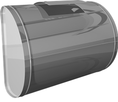 Бак для теплообменника, 80л, AISI 439/0,8мм, горизонтальный, (штуцер 3/4")