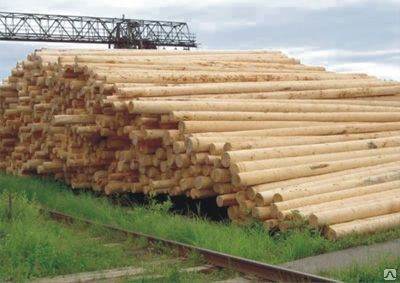 Деревянная пропитанная опора ЛЭП 8,5 м