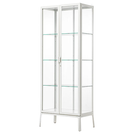 Шкаф-витрина МИЛЬСБУ белый ИКЕА, IKEA , фото 2