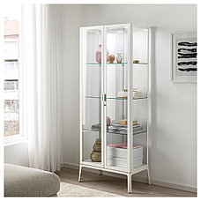 Шкаф-витрина МИЛЬСБУ белый ИКЕА, IKEA , фото 2