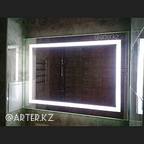 Зеркало с LED- подсветкой и пескоструйным рисунком, 1300(Ш)х900(В)мм