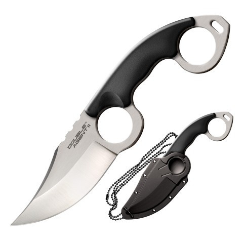 Нож фиксированный Cold Steel Double Agent II, Общая длина: 200 мм мм, Толщина лезвия: 2,3, Длина клинка: 76 мм