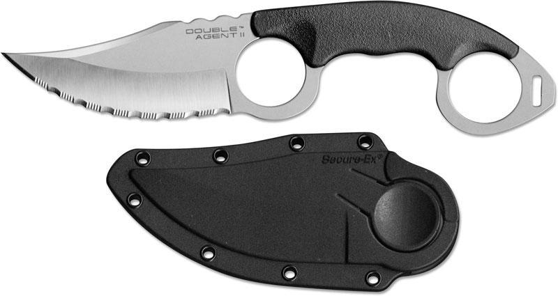 Нож фиксированный Cold Steel Double Agent I, Общая длина: 200 мм мм, Толщина лезвия: 2,3, Длина клинка: 76 мм,