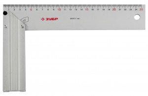 Угольник ЗУБР "ЭКСПЕРТ" столярный, жесткое профилированное полотно, усиленная алюминиевая рукоятка, 300мм, фото 2
