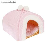 Домик для малышей, 30 х 30 х 25 см, розовый, микс принтов