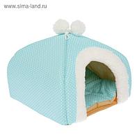 Домик для малышей, 30 х 30 х 25 см, голубой, микс принтов