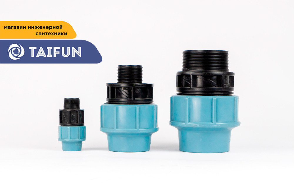 Компрессионный адаптер с наружной резьбой GOLD MEDAL д. 25x1 (PN10) кор. 20/240 шт., фото 1