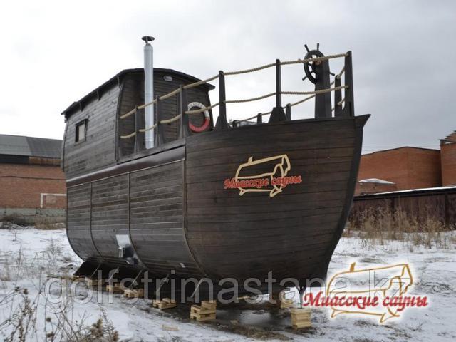 Мобильная баня в виде корабля