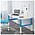 Письменн стол ПОЛЬ белый, синий IKEA, ИКЕА, фото 2