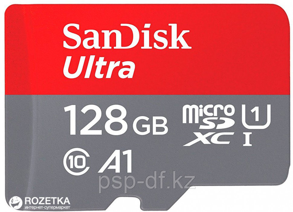 Карта памяти SanDisk Ultra microSDXC UHS-I 128Gb 100MB/s + SD adapter - фото 1 - id-p30629034