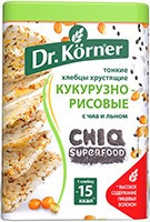 Хлебцы «Кукурузно-рисовые» с чиа и льном Dr. Korner - фото 1 - id-p59998547