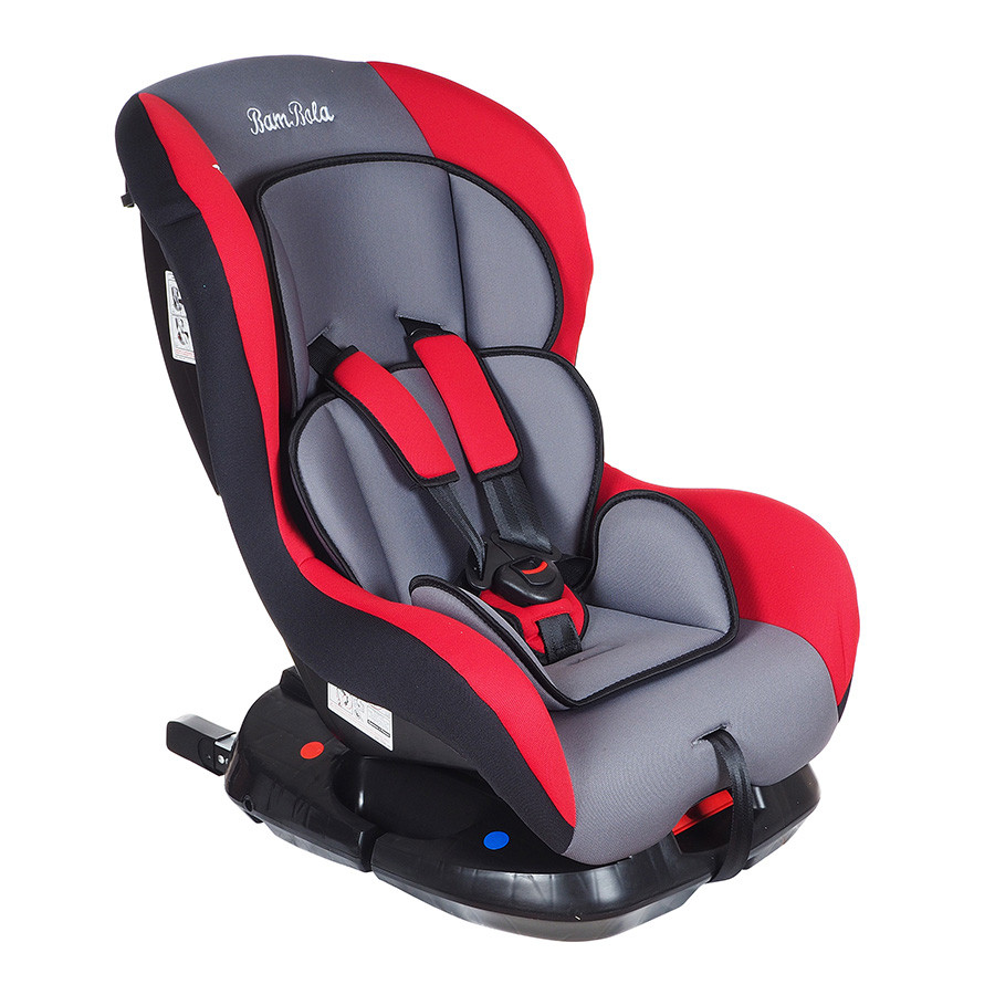 Детское Автокресло группы 0+/1 (0-18кг) Bambola Bambino Isofix серый/красный - фото 1 - id-p59998663