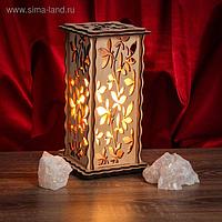 Соляной светильник "Ветка" 20 х 12 см, деревянный декор