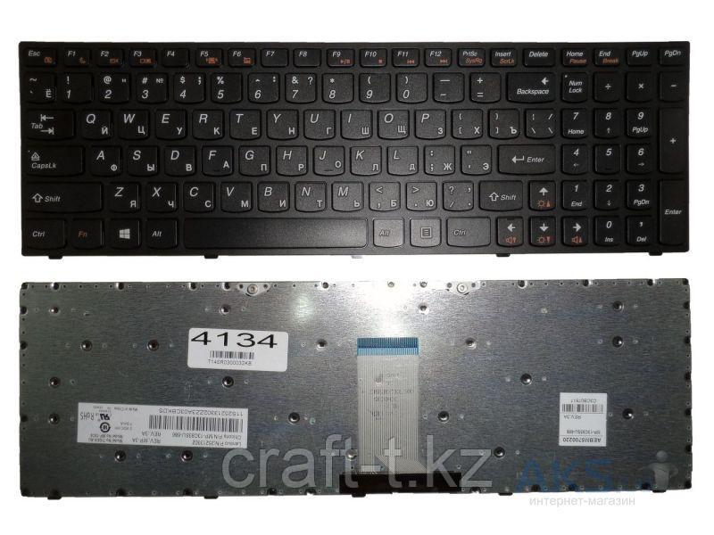 Клавиатура для ноутбука Lenovo IdeaPad B5400 / M5400,RU, с рамкой, черная/серебро 