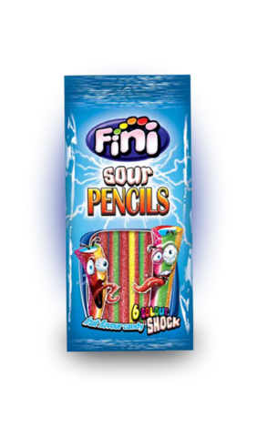 Жев.мармелад "Sour Pencils"Кислые Радужные карандаши 90 гр   /FINI Испания/ (12шт-упак)