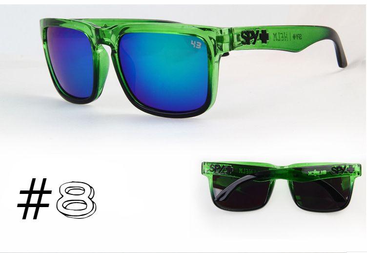 Солнцезащитные очки SPY+ Helm,зеленая оправа, зеленые дужки.